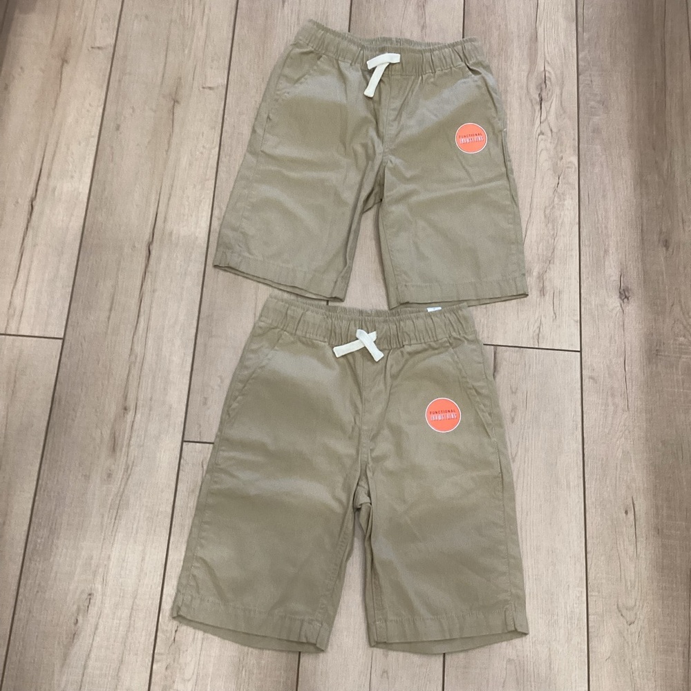 NWT Boys Tan Shorts (2) Size 8